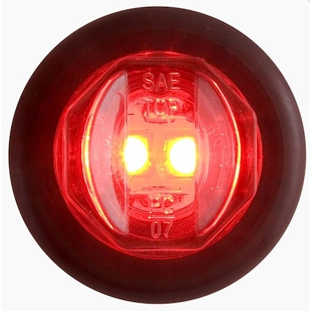 Optronics Red 3/4 Pc Rated Marker/Clearance Light With A11Gb Grommet, White .156 Female Barrels MCL11RKBF